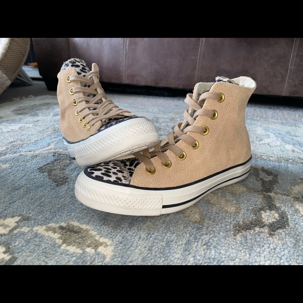 Women’s Leopard Suede Converse WOMENS 6/MENS 4